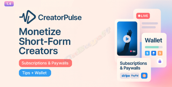 Short-Form Creators | Subscription, Paywall & Live Video PHP Platform