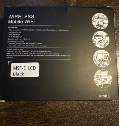M9S 4G Portable Plug and Play Wireless Router with LCD Display Long Use Time